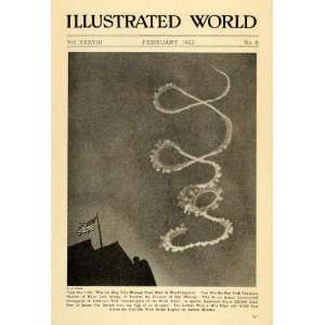 1923 Print Jack Savage Airplane Writing London Smoke   Original 