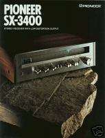 Pioneer SX 3400 Stereo Receiver Brochure 1980  