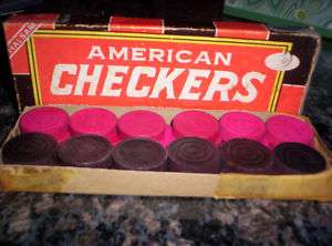 Vintage Halsam American Checkers Set No. 145H  