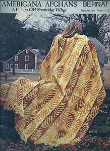 Americana Afghans Patterns Book Bernat Great Projects Good Condition 