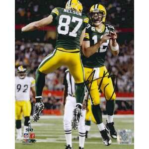   Rodgers/Nelson Bump Autographed by Aaron Rodgers Sports Collectibles