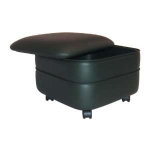  New   Hunter Vinyl Square Storage Ottoman by NW 
