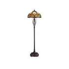 Lite Source C6667 Tryphena Floor Lamp, Antique Brown with Tiffany 