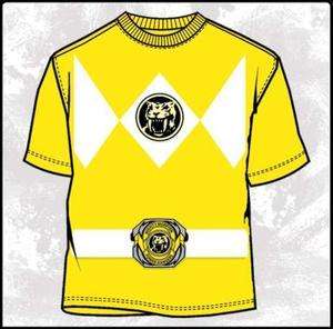 Power Rangers Costume Yellow Ranger T shirt  