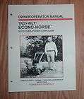 TROY BILT 1987 ECONO HORSE TILLER OPERATORS MANUAL  