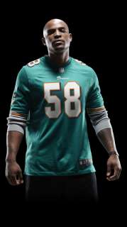   . NFL Miami Dolphins (Karlos Dansby) Mens Football Home Game Jersey