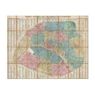 None 1867 Logerot Map of Paris, France Poster (24.00 x 18.00) at  
