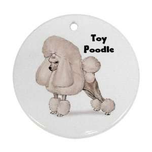  Poodle Toy Ornament (Round)