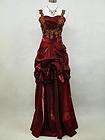 Cherlone Plus Size Satin Burgundy Boho Gown Wedding/Evening Dress Size 