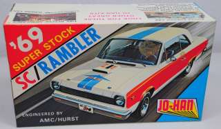 VINTAGE JO HAN 69 SUPER STOCK SC / RAMBLER AMC HURST RACE CAR MODEL 