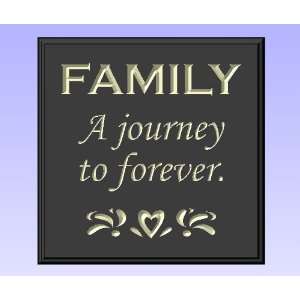 Decorative Wood Sign Plaque Wall Decor with Quote FAMILY A journey to 