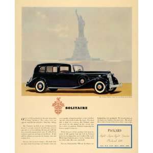   Town Car Luxury Statue of Liberty   Original Print Ad