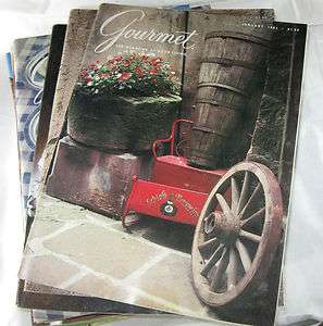   Full Year 12 Gourmet Magazine Vintage Back Issues Cooking Recipes Lot