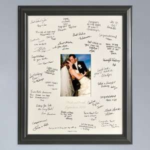    Laser Etched Wedding Wishes Signature Frame 