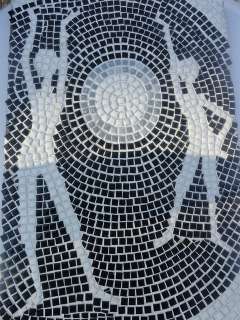   Groovy MID Century Modern Retro MOSAIC CERAMIC Tile MOD Girl Wall Art
