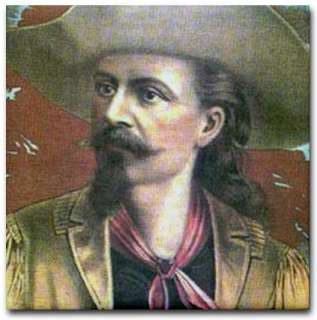 Ceramic Tile Coaster Old Wild West Buffalo Bill Picture  