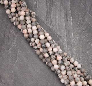 Pink Zebra Agate 6mm 16 Round Beads Loose Strands New  