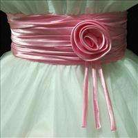 Pink Wedding Pageant Party Flower Girls Dress Age 4 5 6  