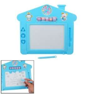   Blue Plastic House Writing Drawing Board for Children Toys & Games