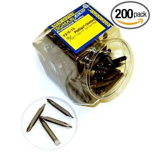  90145 #2/#8 10 Phillips/Slotted Two Inch Double Ended Tips, 200 Pack