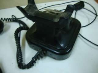 Old Telephone black VINTAGE bakelite PHONE antique  