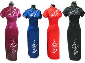 Colors New Chinese Long Cheongsam Evening Dress  