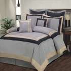 DR International Tranquility Hotel 8 Piece Comforter Set in Silver 
