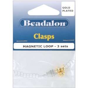 Magnetic Clasps Loop 6mm 3/Pkg Gold Plated [Office Product]