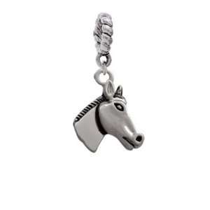 Horse Head Silver European Charm Dangle Bead [Jewelry]