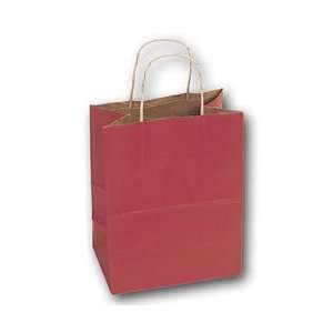 8 x 4.75 x 10.25 Red Shopping Bag Industrial 