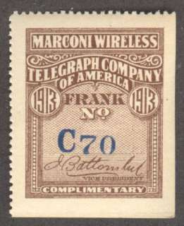 Marconi Wireless Telegraph Stamp 1913  