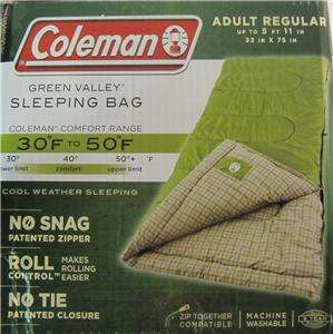 Coleman Green Valley Cool Weather Sleeping Bag  