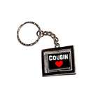 Graphics and More Cousin Love   Red Heart   New Keychain Ring