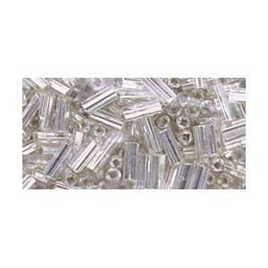 Westrim Value Pack Glass Bugle Beads 4.5mm .42oz/Pkg Silver 155VE 003 