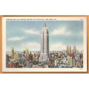  Postcard Midtown Skyline Empire State Building NYC 