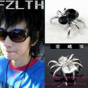 Pair Magnetic Earring spider stone No Need Earhole  