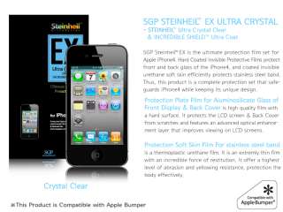   ULTRA CRYSTAL Protector film [front &back] for Apple iPhone 4S  