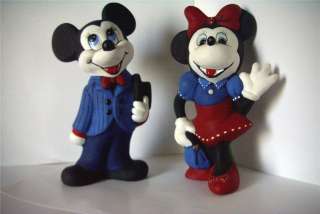 MICKEY AND MINNIE MOUSE CERAMIC STATUES  