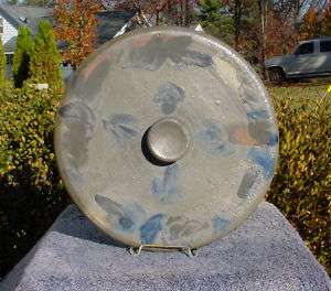 Virginia Stoneware Decorated Crock Lid  