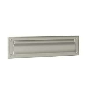   Satin Nickel Mail Slot 13 Inch x 3 9/16 Inch Solid Brass Mail Slot 620