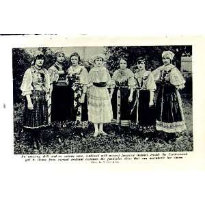   c1920 CZECHOSLOVAK GIRL COSTUMES CARPATHIAN SHEPHERD
