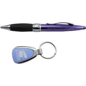   State Lakers Purple Chrome Pen and Keychain Set