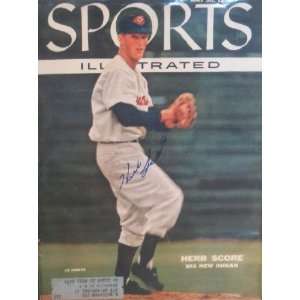 Herb Score autographed Sports Illustrated Magazine (Cleveland Indians 