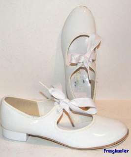 Theatricals girls mary jane dance tap shoes 3.5 M white  