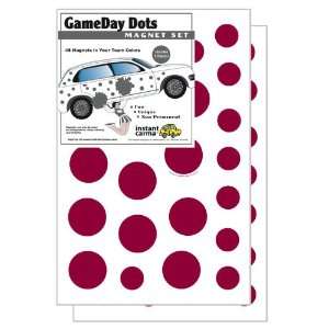  Game Day Dot Magnets   Maroon & White 