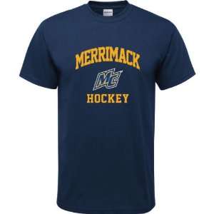   Merrimack Warriors Navy Youth Hockey Arch T Shirt