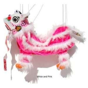  Chinese Festival Lion Puppet   (White/Pink) Office 