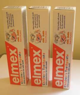 ELMEX CHILDRENS Toothpaste   75ml / 2.5oz. X 3  