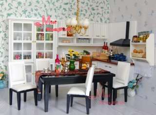   Miniature Dining Kitchen Cabinet Table Chair Cupboard  