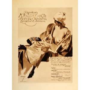  1926 Ludwig Hohlwein Papeleria Woman Risque Ad Poster 